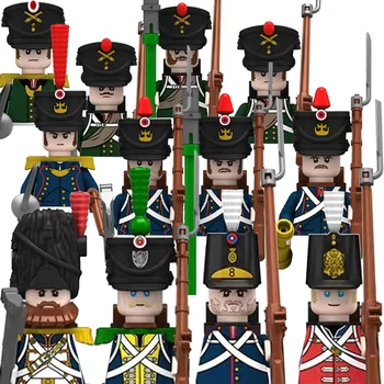 Napoleonských Vojen British Francúzsky Rusko Španielsko Vojenské Vojakov Údaje Stredoveké Dialo Stavebné Bloky Zbrane Tehly Deti Hračky