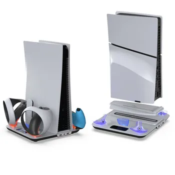 pre PS5 Slim Konzoly Multi-funkčné Chladenie Dock pre Sony VR2 Grip Nabíjačku a Slúchadlá Vešiak