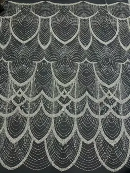 Vysoko Kvalitné Francúzske Tylu Čistý Flitrami Čipky Textílie Afriky Čipky Textílie S-13067811 Pre Nigéria Svadobné Party