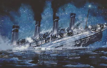 JMINE Div 5D lode Titanic mori Plnom Diamond Maľovanie cross stitch súpravy umenie scénické 3D farba diamanty