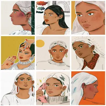 CHENISTORY Moderné Maľovanie Podľa Čísel Cartoon Žena, Dekoratívne Maľby Na Dielo Pre Dospelých, Deti Wall Art Akrylová Farba Auta