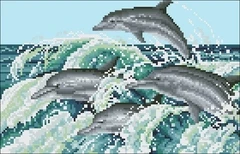 Hravé Dolphin Počíta Cross Stitch 11CT 14CT 18CT Cross Stitch Súpravy Výšivky, Výšivky Sady