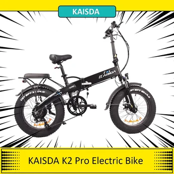 KAISDA K2 Pro Skladací Elektrický Bicykel 350W Silný Motor 12.8 Ah 20*4.0 inch Tuku Pneumatiky Motoriek, Horský Bicykel 35 km/h Max. Rýchlosť