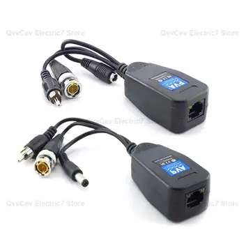1 Páry 3 v 1 BNC Video Moc Balun Audio Konektor 75ohm Converter Pasívny Vysielač pre CCTV kamerovým Systémom