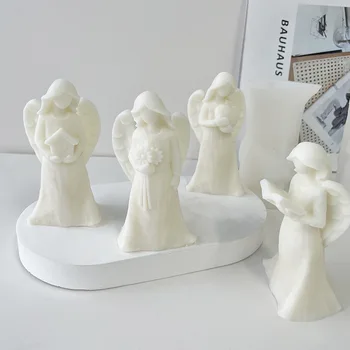 3D Anjel Vonné Sviečky Silikónové Formy DIY Aróma Sviečkou Sadrové Ozdoby Živice Sadrovej Formy Domáce Dekorácie