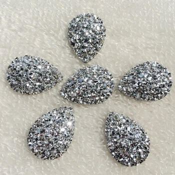 15pcs/bag Drop shape Crystal silver šiť na kamienkami,diy odevné doplnky -E561