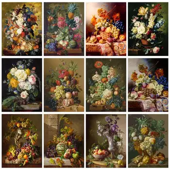 RUOPOTY Klasické Maľovanie Podľa Čísel, Ovocie, Kvety, Akryl Farebnosť Podľa Čísel, Remeslá Domov Dekoroch Diy Darček Pre Dospelých