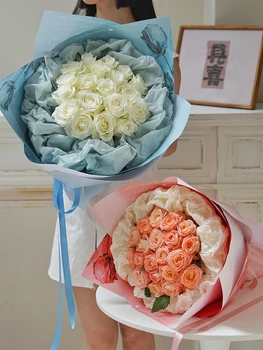 Kórejský Kvet, Baliaci Papier, Umenie Maľované, DIY Kraft Papier, Dekoratívne Listy, Valentín