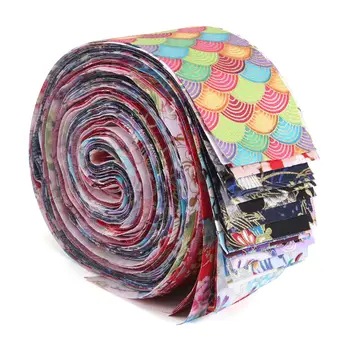 Jelly Roll Textílie Prúžky na Prešívanie,40 KS Rolka Bavlnené Tkaniny pre Šitie s Rôznymi Vzormi DIY Plavidlá Patchwork