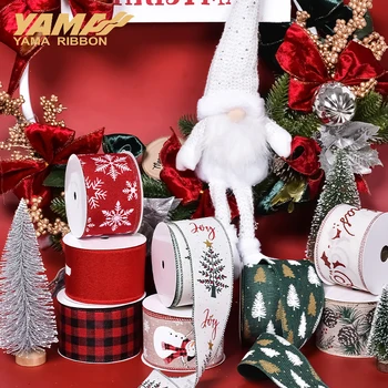 YAMA Káblové Okraja Pásky pre Xmas Decoration10yards/roll 50yards/roll 38mm 63mm KUTILOV, remeselníkov Vianočné Páse s nástrojmi