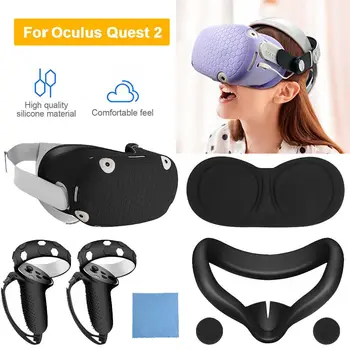 Vr Radič Tvár Silikónový Kryt Očné Šošovky Prípade Oculus Quest 2 Príslušenstvo Full Chránič Prípade Ochranný Kryt