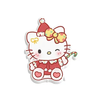 10 Ks /Veľa Sanrio Planárne Živice Vianočné Cartoon Hello Kitty Akryl Ploché Späť Na Taška Dekorácie