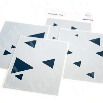 Prekrývajúcich sa Trojuholníkov Vrstvenie Kreslenie Šablón pre Scrapbooking Razba Formy DIY Papier Karty Album Šablóny Šablóny