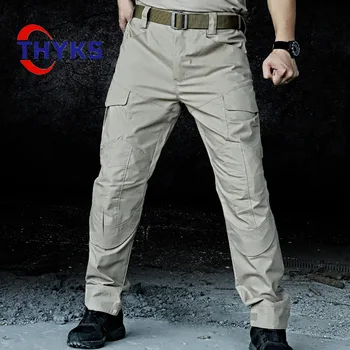 Muži Nepremokavé Slim Montáž Taktické Nohavice Voľné Multi Vrecku Pohodlné Vojenské Britches Bežné Farbou Dochádzanie Nohavíc