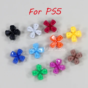 100ks Plastové Crystal Tlačidlá Pre PlayStation 5 PS5 Radič Kríž D-Pad Driection Tlačidlo Náhradné Súpravy