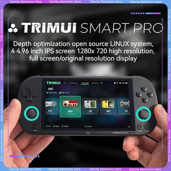 TRIMUI Smart Pro open source prenosné hracie konzoly retro arkádovej HD 4.96 palcový ips displej herné konzoly systému Linux výdrž batérie