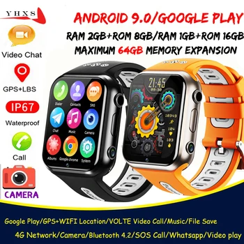 RAM 2GB ROM 16GB Google Play 4G SIM Karty Smart GPS Sledovania Polohy Mužov Dieťa, Študent Smartwatch Fotoaparát Hlas, Video SOS Volanie Hodinky