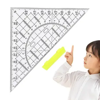Rysovacie Nástroje Trojuholníky 22 cm Trojuholník Geometria Kreslenie Pravítko Nastaviť Nástroj na Kreslenie S Priehľadným Uhlomeru Pre Geometriu Školy