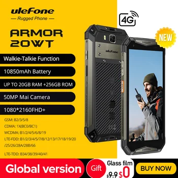 Ulefone Brnenie 20WT Robustné Vodotesné Smartphone, Walkie-Talkie 10850mAh Mobilné Telefóny 20 GB+256 GB Telefón Android Globálna Verzia