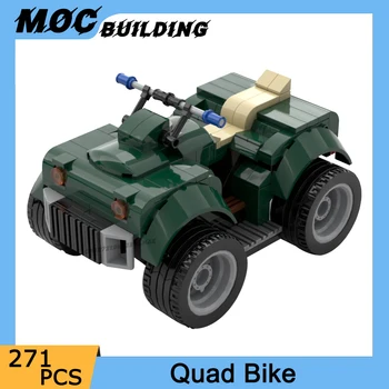 MOC Stavebné Bloky, štvorkolka Model Mini Off Road 4 Wheeler Tehly DIY Montáž Vozidla Zber Displeja Auta, Hračky, Vianočné Darčeky