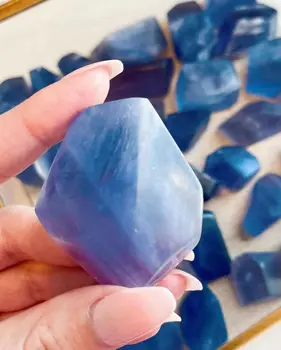 Prírodné Modré Fluorite Quartz Netradičné Crystal Rock Kamene Liečenie Reiki Domáce Dekorácie