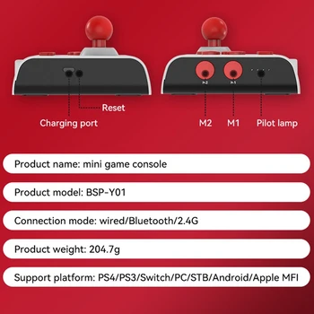 Bezdrôtové Arkádovej Hry Konzoly+2.4 G Adaptér Bluetooth Ovládač ovládač Pre Nintendo Prepínač PS4 PS3, PC, Mobilný Telefón