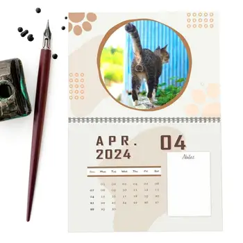 Kalendár 2024 Vtipné Mačku Kalendár Od Jan. 2024 Dec.2024 Mesačný Nástenný Kalendár S Prehodiť Dizajn Prenosných Kalendár Pre
