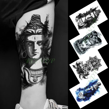 Nepremokavé Dočasné Tetovanie Nálepky v Indickom štýle boh veľké veľkosti tatto flash tetovanie falošné tetovanie pre dievča muži ženy