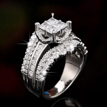 CAOSHI Luxusné Svadobné Party Krúžok s Jasnými Zirconia Trendy Ušľachtilý Lady Výročie Obrad Príslušenstvo Darček Nádherné Šperky