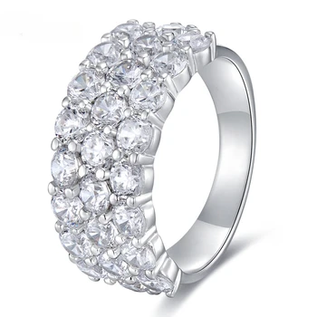 Nové Modely Luxusných Pevné 925 Sterling Silver HighCarbon Diamant, Drahokam, Svadobné Zapojenie Jemné Šperky Krúžok pre Ženy, Veľkoobchod
