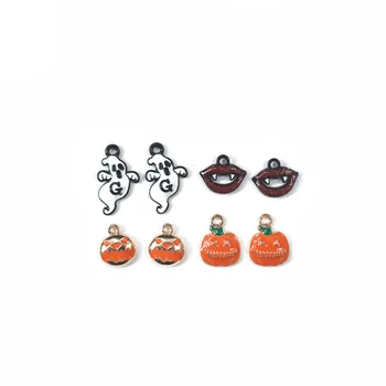 10pcs Nové Halloween Ghost Tekvica Úst Charms DIY pre Náhrdelníky, Náušnice Vlasy gumičkou, Takže Šperky Zistenia Dodávky
