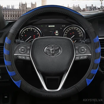 Mikrovlákna Kožené Auto Volant, Kryt pre Toyota Corolla Avensis Yaris Rav4 Hilux Auris 2013 2014 2015 Auto Príslušenstvo