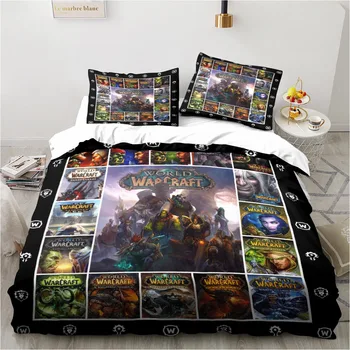 World of Warcraft Hra posteľná bielizeň Nastaviť pre Spálne Prikrývok pre Posteľná Bielizeň Comefortable Perinu Prikrývka a obliečka na Vankúš