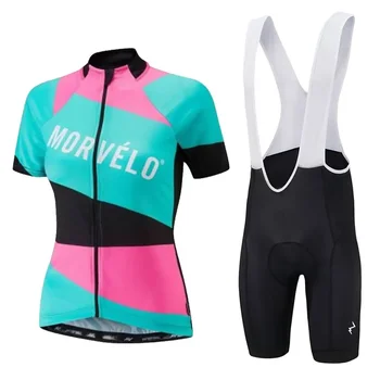 Morvelo 2024 Žena, Cyklistika Dres Nastaviť Pro Požičovňa Športové Oblečenie, Cyklistické Oblečenie Šortky Rukáv Cyklistické Oblečenie Maillot Ropa Ciclismo