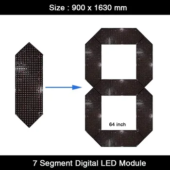 Nepremokavé Počet LED 7 Segment Modul 64 palca na Číslic