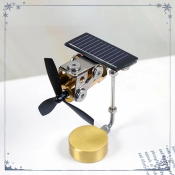 DIY Ventilátor Čepeľ Solárny Model Dekorácie Kovový Model Tvorivého Vzdelávania v oblasti Vedy Demonštrácia Model Hračka