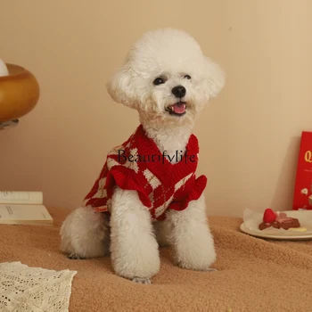 Oblečenie Pre Psy, Jeseň Sveter Zimné Anti-Nepúšťa Vlákna Pet Oblečenie