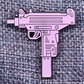 Zbraň smalt pin retro pištole brošňa 90. rokov nostalgia odznak mier šperky Deň otcov štúdia darček unisex jednoduché príslušenstvo
