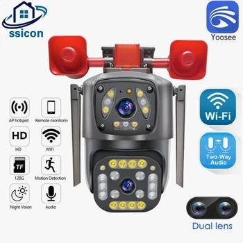 4MP Yoosee Bezpečnosti Duálny Objektív WIFI IP Kamera Daul Obrazovke CCTV Auto Tracking Bezdrôtový Nepremokavé Vonkajšie Kamery
