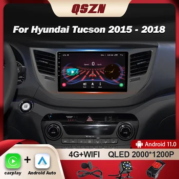 QSZN Android 13 Pre Hyundai Tucson 3 IX35 2015 2016 2017 2018 Auto Rádio Multimediálny Prehrávač Videa Navigácie GPS Vedúci Jednotky Carplay