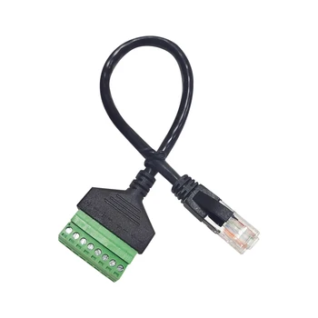 1pc RJ45 Ethernet Mužov a 8 Pin AV Terminálu Skrutku Adaptéra Converter Blok Zapojte kábel
