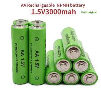 AA1.5V batéria 3000mAh nabíjateľná batéria, li-ion 1,5 V AA batérie, hodiny, myš, počítač, hračky, nabíjateľná batéria