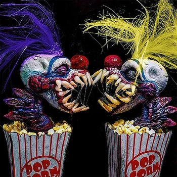 Klaun, Sochárstvo, Halloween Klaun Dekorácie, Popcorn Klaun Strašidelné Klaun Hlavu Sochy Živice Plavidlá Klaun Z Vesmíru