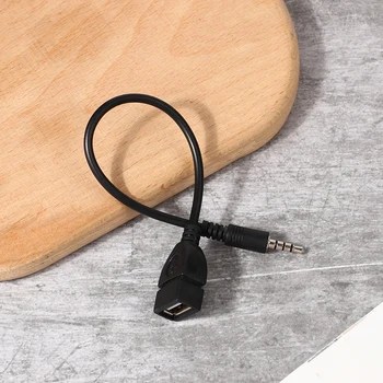 3,5 mm Čierne Auto AUX Audio Kábel USB Audio Kábel Auto Elektronika pre Prehrávanie Hudby Car Audio Kábel USB Slúchadlá Konvertor