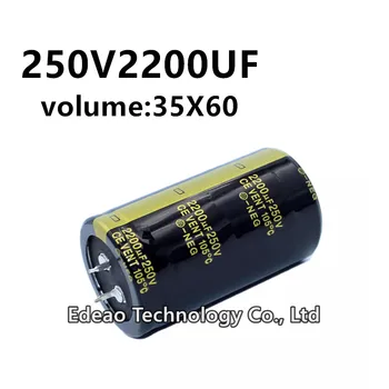 2 ks/veľa 250V 2200UF 250V2200UF 2200UF250V objem: 35X60 mm audio zosilňovač invertor hliníkové elektrolytický kondenzátor