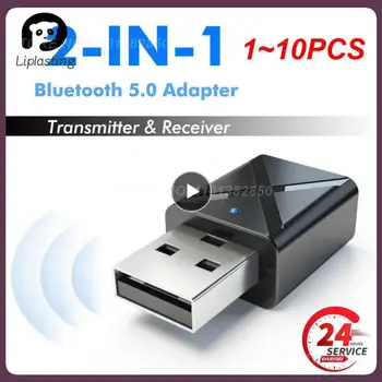 1~10PCS 5.0 Bluetooth Audio Prijímač, Vysielač Mini 3.5 mm AUX Jack Stereo Bluetooth Vysielač Pre TV, PC, Auto USB Bezdrôtové