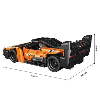 1:18 Rozsahu stavebným Super Športové Auto McLaren Senna GTR Koncept Modelu Vytiahnuť Späť Vozidla Tehly Supercar Hračky Pre Chlapcov Dary