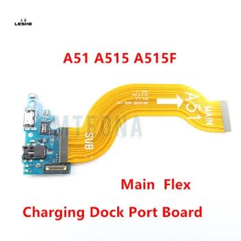 Pre Samsung Galaxy A51 A515 A515F USB Nabíjací Dok Port Dosky Hlavnej Doske Flex Kábel