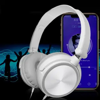 Zvuk Káblové Slúchadlá Cez Ucho Headset Basy HiFi Zvuk Hudby Stereo Slúchadlá Flexibilné Nastaviteľné Slúchadlá Pre PC, MP3 Telefón