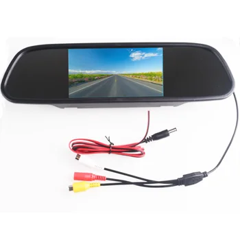 5.0 Inch TFT LCD Farebný Auto Spätné Zrkadlo Monitor, Video, DVD Prehrávač Car Audio Auto Auto parkovacia Kamera